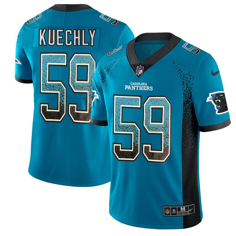 Men Carolina Panthers #59 Kuechly Blue Nike Drift Fashion Color Rush Limited NFL Jerseys->chicago bears->NFL Jersey